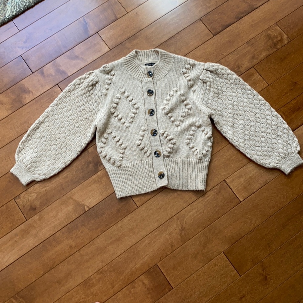 Who What Wear beige cardigan